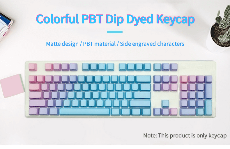 Purple Doubleshot PBT Gradient Keycaps