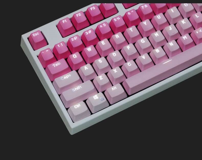 Pink Doubleshot PBT Gradient Keycaps