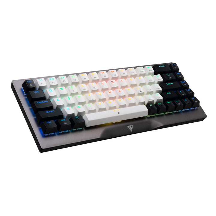 Gamdias Hermes M4 Hybrid Mechanical Gaming keyboard, a versatile gaming tool featuring a blend of mechanical and membrane switches, along with customizable RGB lighting, aimed at enhancing your gaming experience with both responsiveness and comfort.