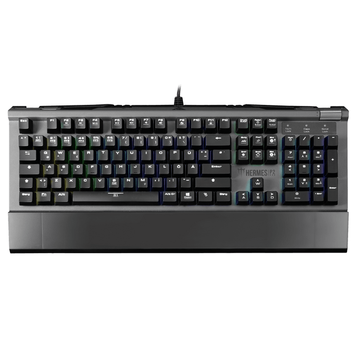 Gamdias Hermes P2 mechanical keyboard, a high-performance gaming accessory featuring tactile switches and customizable RGB lighting, designed to enhance your gaming experience with responsiveness and personalization.