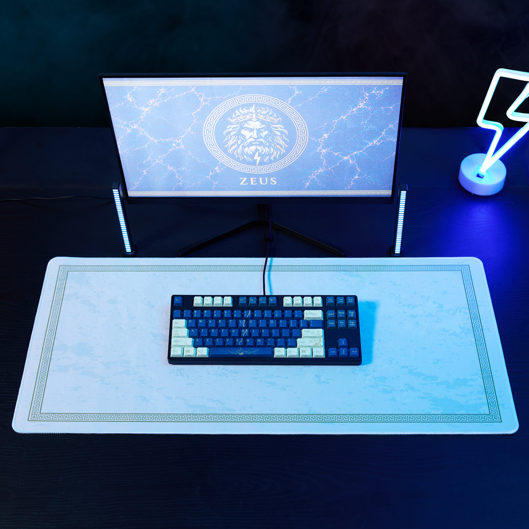 Zeus Fulgur Keycaps + Desk Mat Bundle