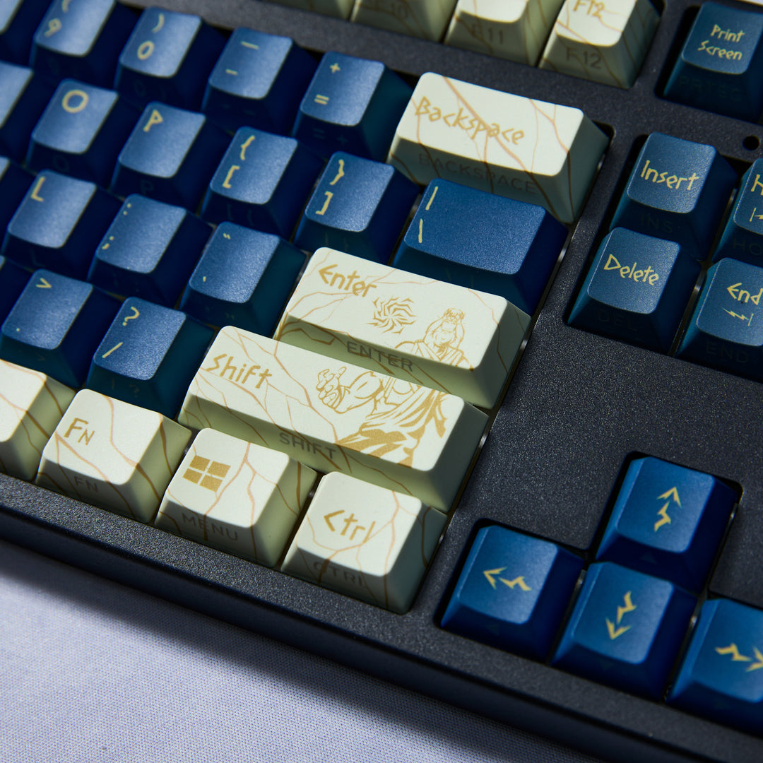 Zeus Fulgur Keycaps + Desk Mat Bundle