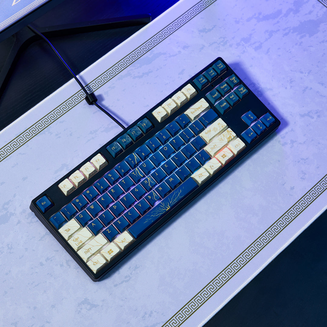 Zeus Fulgur Keycaps + Desk Mat Bundle