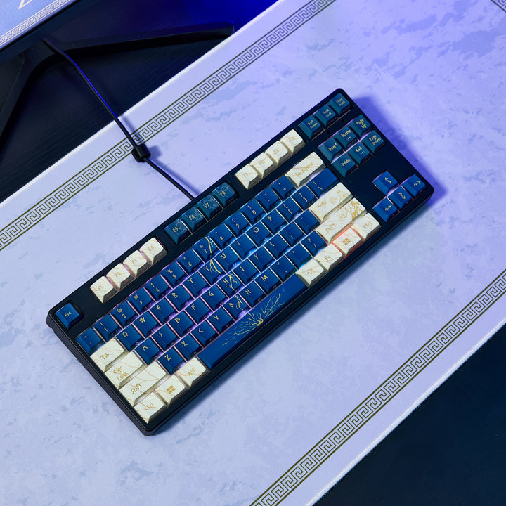 Zeus Fulgur Keycaps + Desk Mat Bundle