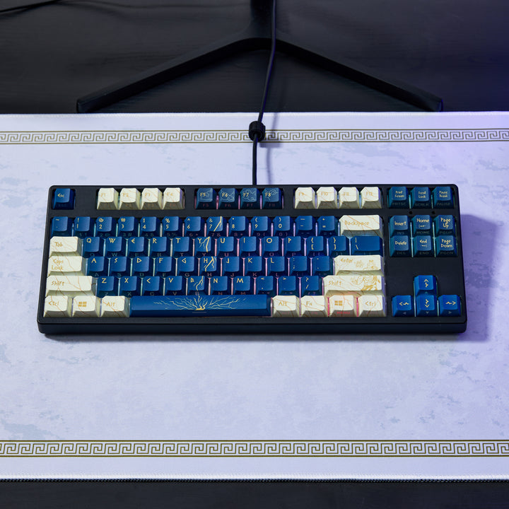 Zeus Fulgur Keycaps + Desk Mat Bundle