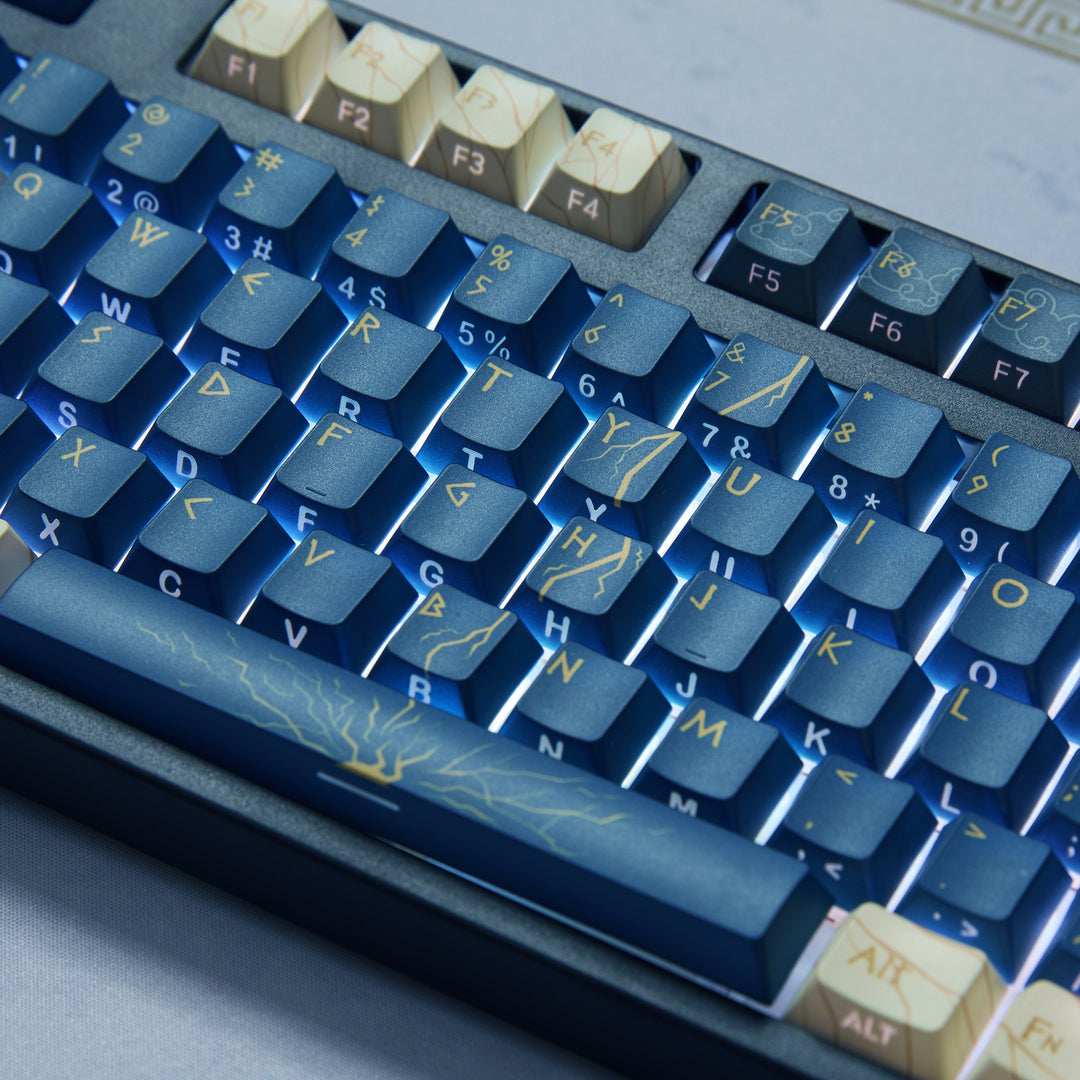 Zeus Fulgur Keycaps + Desk Mat Bundle