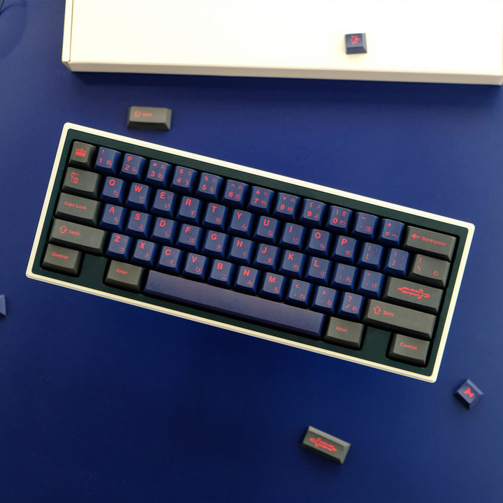 Set of Alter keycaps, showcasing a unique and artistic design with a blend of colors and patterns, adding a personalized touch to your keyboard.