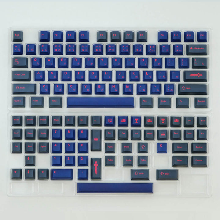 Set of Alter keycaps in its packaging, showcasing a unique and artistic design with a blend of colors and patterns, adding a personalized touch to your keyboard.